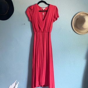 Wayf coral dress almost maxi